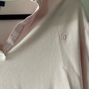 Women’s pink chaps long sleeve polo